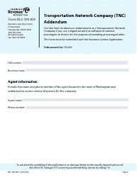 Document preview: Form BLS700 405 Transportation Network Company (Tnc) Addendum - Washington