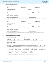 Form BLS700 028 Business License Application - Washington, Page 4
