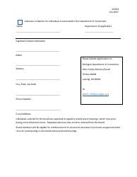Form CAJ-1067 Family Advisory Board Application - Michigan, Page 2