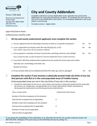 Document preview: Form BLS700 060 City and County Addendum - Washington