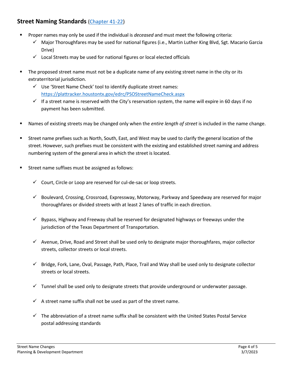 Street Name Changes - Texas, Page 4