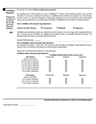 Contribution, Goalmaker and/or Allocation Change Form - Nc 401(K) Plan - North Carolina, Page 2