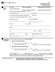 Document preview: Enrollment Form - Nc 401(K) Plan - North Carolina