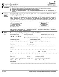 Rollover in Nc 401(K) Plan - North Carolina