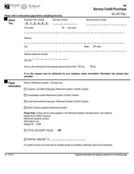 Service Credit Purchase - Nc 457 Plan - North Carolina, Page 2