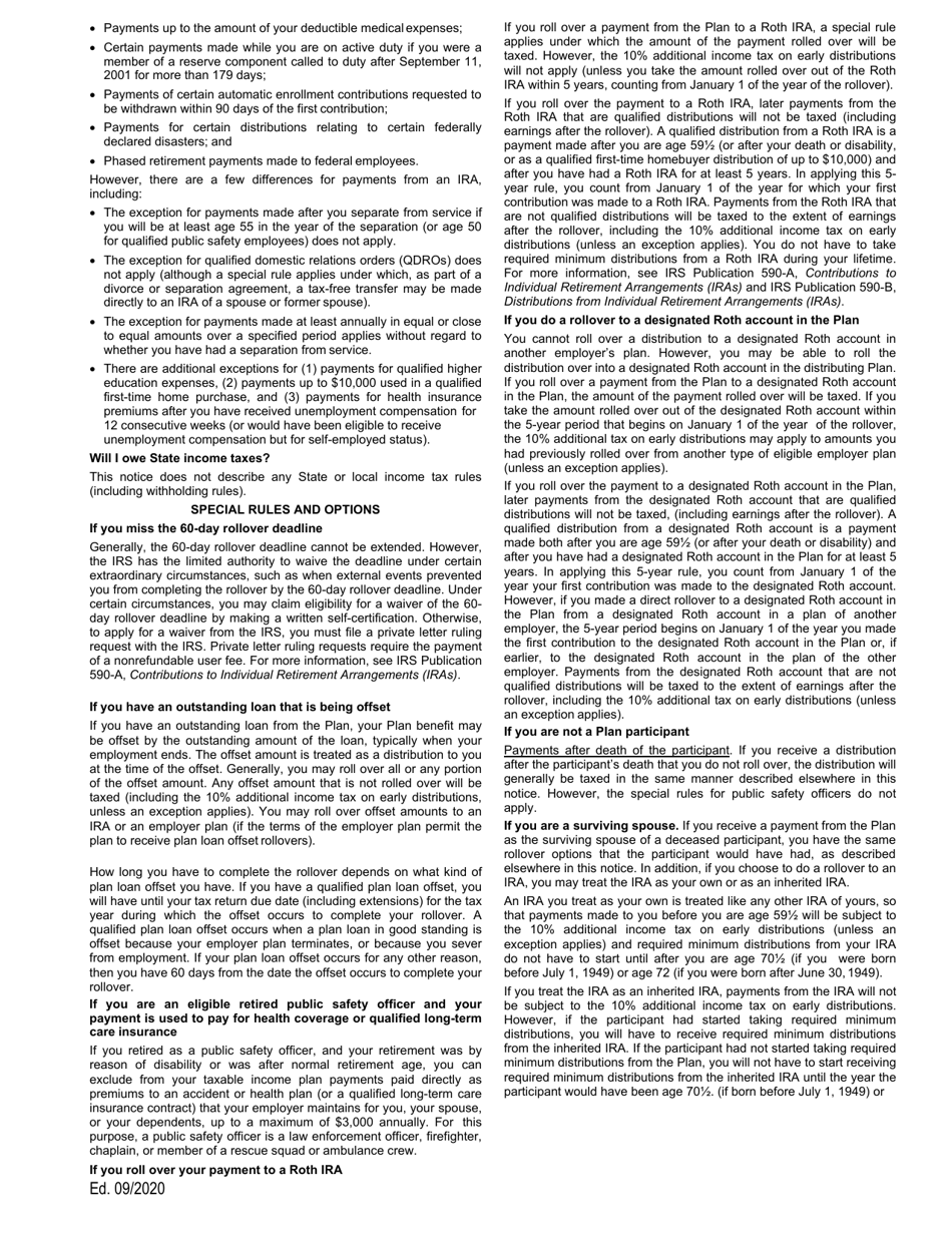 Voluntary Small Balance Cash out Request - Nc 457 Plan - North Carolina, Page 6