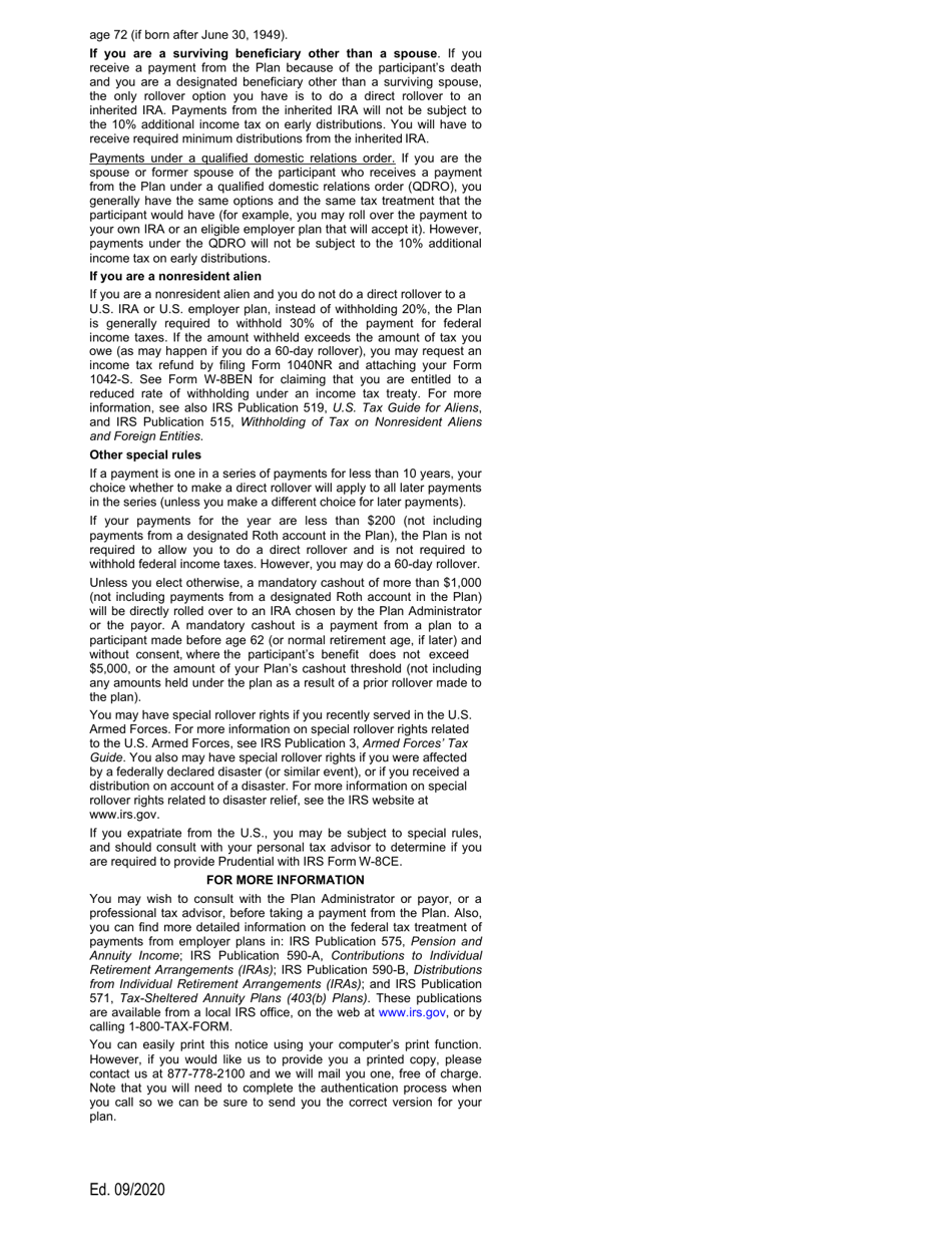 Voluntary Small Balance Cash out Request - Nc 457 Plan - North Carolina, Page 7