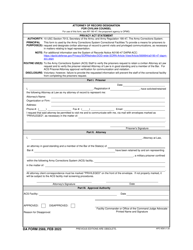 Document preview: DA Form 2569 Attorney of Record Designation for Civilian Counsel