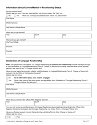 Form 11155E Application to Change an Adult&#039;s Name - Ontario, Canada, Page 4