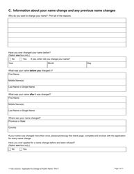 Form 11155E Application to Change an Adult&#039;s Name - Ontario, Canada, Page 6