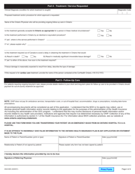 Form 4524-84 Application for Approval of Full Payment of Insured out-Of-Country (Ooc) Health Services - Emergency/911/Criticall Transfers - Ontario, Canada, Page 4
