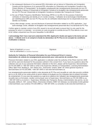 Form SR-LD-063 Ontario Enhanced Driver&#039;s Licence (Edl) Personal Information Consent Form - Ontario, Canada (English/French), Page 5