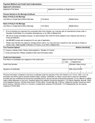 Form 11078 Request for Marriage Certificate - Ontario, Canada, Page 4