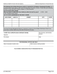 Form LIC9188 Criminal Record Exemption Transfer Request - California, Page 2