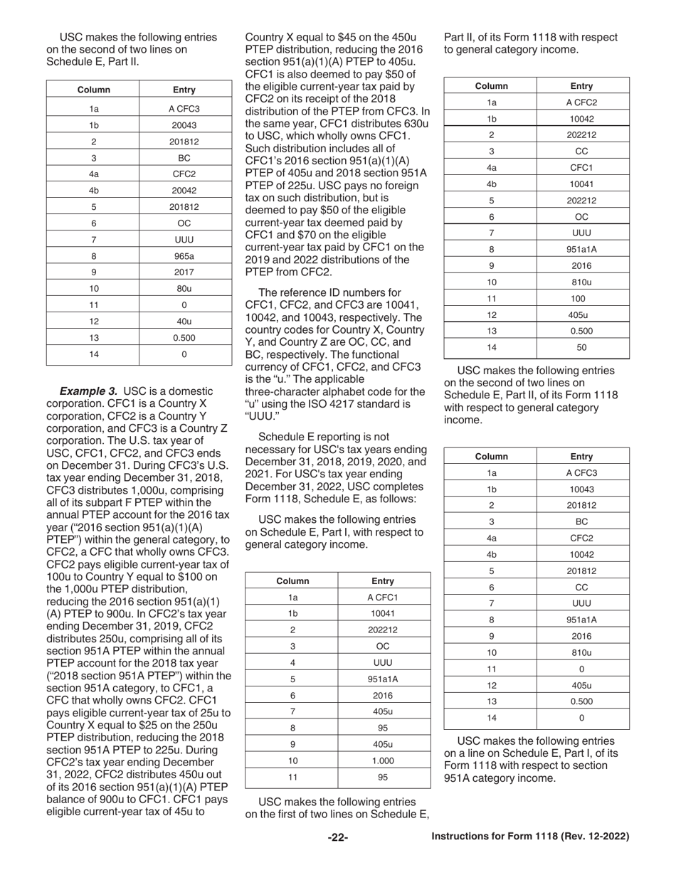 Instructions for IRS Form 1118 Foreign Tax Credit - Corporations, Page 22