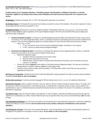 Articles of Incorporation - Washington Nonprofit Professional Service Corporation - Washington, Page 2