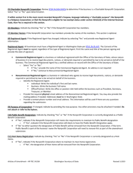 Articles of Amendment - Washington Nonprofit Professional Service Corporation - Washington, Page 2