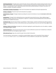 Articles of Amendment - Washington Nonprofit Professional Service Corporation - Washington, Page 3
