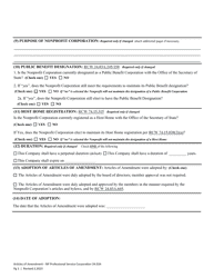 Articles of Amendment - Washington Nonprofit Professional Service Corporation - Washington, Page 6
