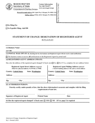 Statement of Change/Designation of Registered Agent - Washington, Page 3