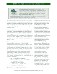 CACFP Civil Rights Beneficiary Data Collection Form - Connecticut, Page 3