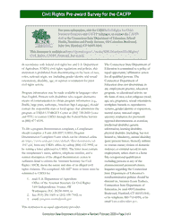 Civil Rights Pre-award Survey for the Child and Adult Care Food Program (CACFP) - Connecticut, Page 3