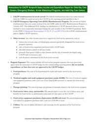 Instructions for CACFP Nonprofit Status Income and Expenditure Report for Child Day Care Centers, Emergency Shelters, at-Risk Afterschool Programs, and Adult Day Care Centers - Connecticut, Page 2