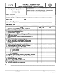 Document preview: Form POPS Peace Officer Professional Standards Checklist - Kentucky