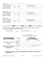 Employee Registration and I.d. Card Request - Delaware, Page 2