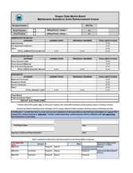 Document preview: Maintenance Assistance Grant Reimbursement Invoice - Oregon
