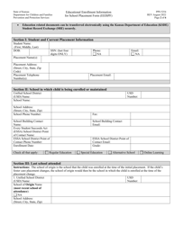Form PPS5254 Educational Enrollment Information for School Placement Form (Eeispf) - Kansas, Page 2
