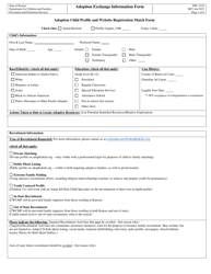 Document preview: Form PPS5310 Adoption Exchange Information Form - Kansas