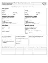 Form PPS5320 Family Adoption Exchange Information Form - Kansas