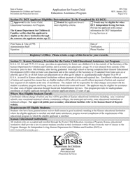 Form PPS7260 Application for Foster Child Education Assistance Program - Kansas, Page 2