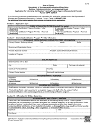 Form DBPR BCAIB7 Application for Internship Certification Training Program Approval/Renewal and Provider - Florida, Page 2