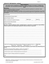 Form DBPR BCAIB11 Application for Authorization to Take the Principles and Practice Examination for Individuals Seeking Licensure Through an Internship Certification Program - Florida, Page 10