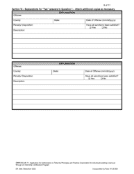 Form DBPR BCAIB11 Application for Authorization to Take the Principles and Practice Examination for Individuals Seeking Licensure Through an Internship Certification Program - Florida, Page 8