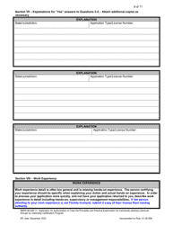 Form DBPR BCAIB11 Application for Authorization to Take the Principles and Practice Examination for Individuals Seeking Licensure Through an Internship Certification Program - Florida, Page 9
