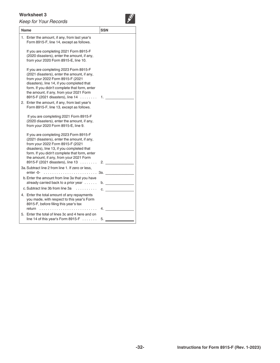 Download Instructions For IRS Form 8915 F Qualified Disaster Retirement form-8915-f-instructions-2024-2025