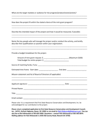 RC&amp;d Mini-Grant Application Form - Delaware, Page 2