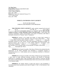 Document preview: Forestland Preservation Easement Agreement - Delaware