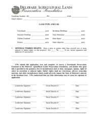 Forestland Preservation Easement Application - Delaware, Page 2