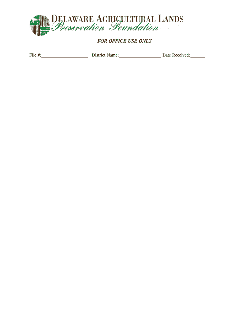 Forestland Preservation Easement Application - Delaware, Page 3