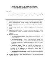 Document preview: Form CMS500 Medicare Advantage Professional Crossover Cover Sheet - Louisiana