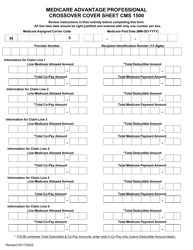 Form CMS500 Medicare Advantage Professional Crossover Cover Sheet - Louisiana, Page 2