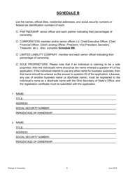 Pawnbroker Change of Ownership Application - Ohio, Page 10