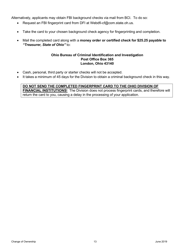 Pawnbroker Change of Ownership Application - Ohio, Page 14