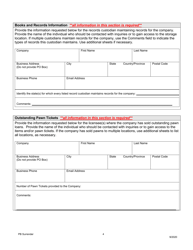 Pawnbroker Surrender Application - Ohio, Page 5