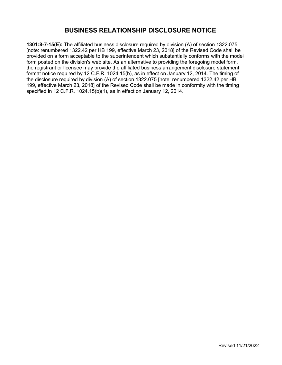 Rmla Business Relationship Disclosure Notice - Ohio, Page 3