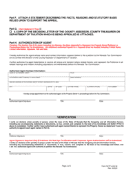 Form NVTF-LGS-34 Taxpayer Petition for Appeal of Property Tax-Related Issue - Nevada, Page 2